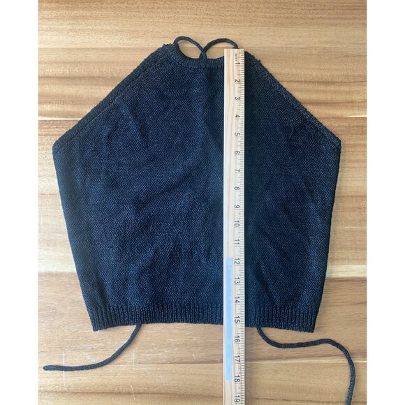 Wild Fable Womens Black Halter Neck Knit Crop Top w/ Adjustable Tie Back Small - Picture 13 of 16